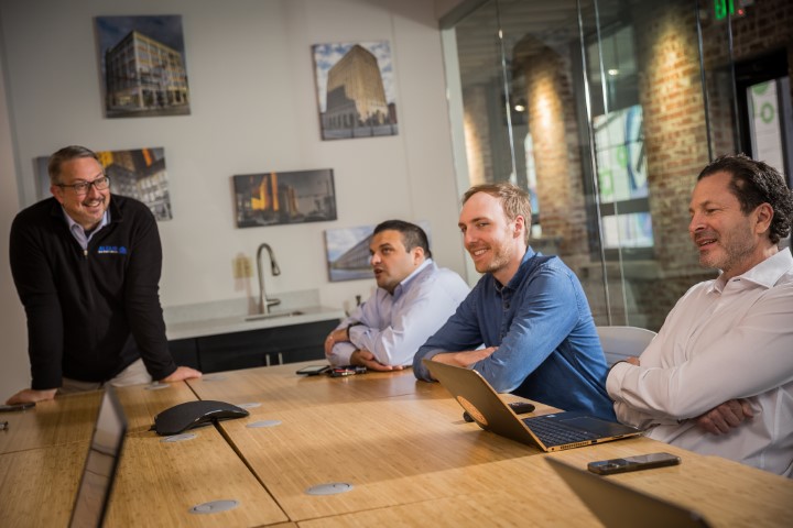 Conversation during a team meeting